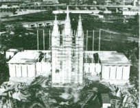 Mormon Pavilion construction