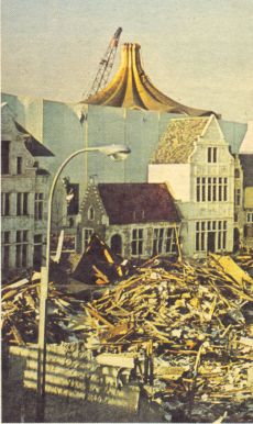 Debris and desolation at Belgian Village