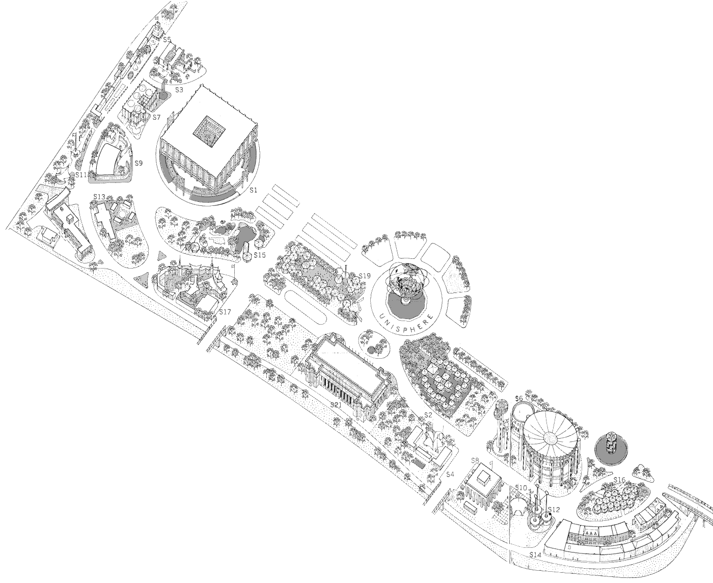 State & Federal Area Isometric Map