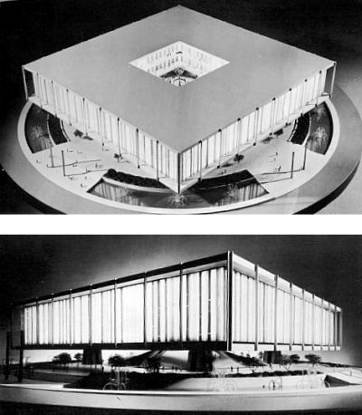 Two views of the Pavilion Model